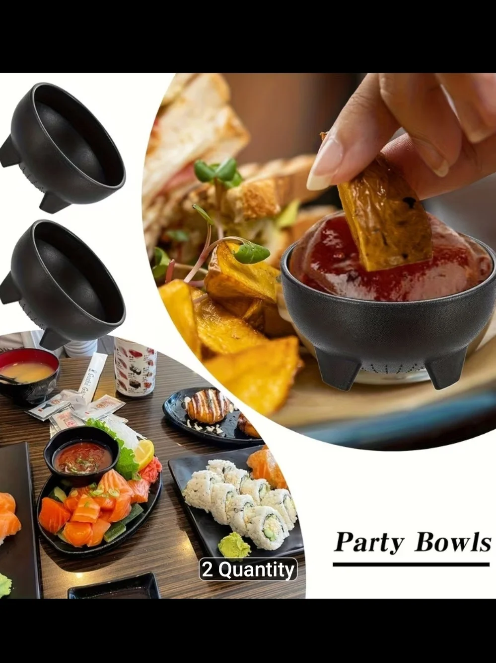 Footed Salsa Bowl Set - 2 Pieces